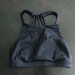 Lululemon Black High Neck Sports Bra- Medium